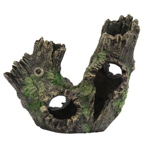 Yeacher Aquarium Ornament Driftwood Resin Wood Trunk DIY Hollow House Cave Ornament for Fish Tank Aquarium Landscape Decoration