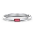 thumbnail image 1 of East-West Stackable Baguette Ring in 10K White Gold, 1 of 3