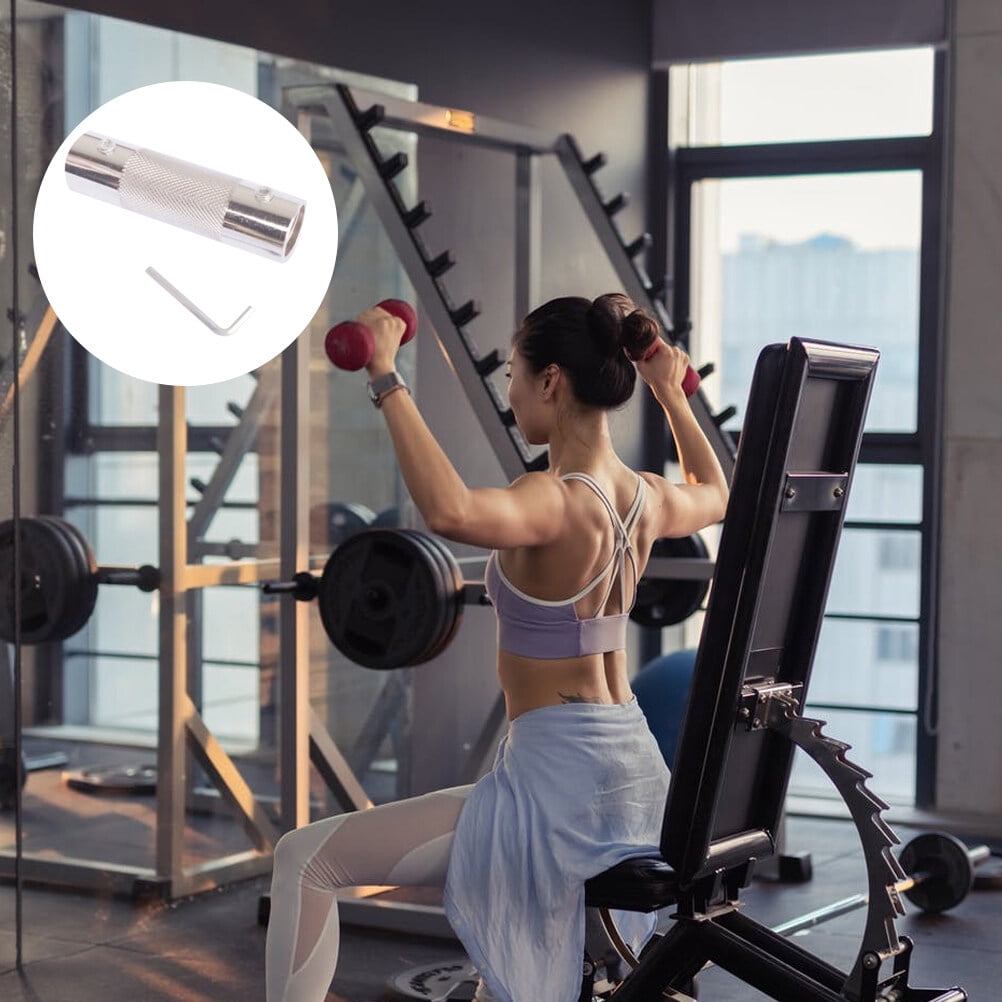 COOPHYA Dumbbell Converter Convert Dumbbells Dumbbell Connecting Rod Stainless Steel Silver 1Pcs