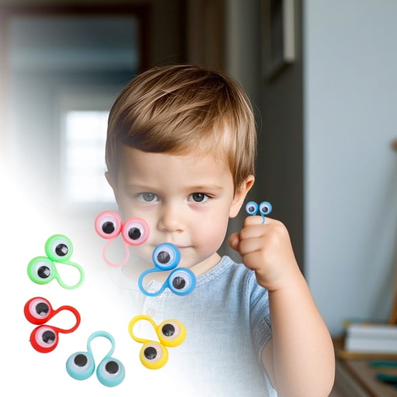 Riforla Yeux Doigts Anneaux Marionnettes Jouets Fantaisie Doigts le Jeu d'Imitation Jouets Jouets Qui Apportent aux Enfants. Jouet Fantaisie Drôle Rouge