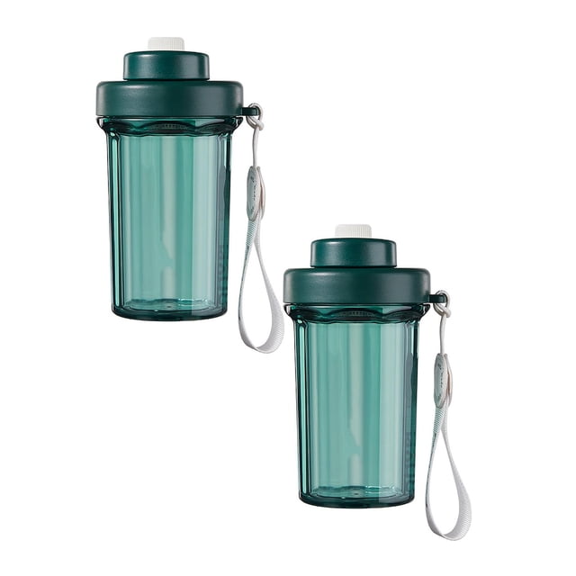 Oleegame 2PC Glass Bottle High Temperature Plastic Cup High Appearance Work Cluster Girls Desktop Cup With Filter Hand Cup