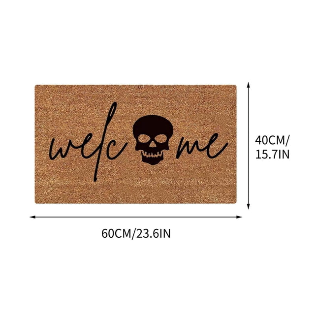 Halloween Door Mat Printed Carpet Non-Slip Entry Door Mat, Absorbent Bathroom Kitchen Entryway Mat with Halloween Theme,Machine Washable for Indoor and Outdoor Door Mats Outdoor