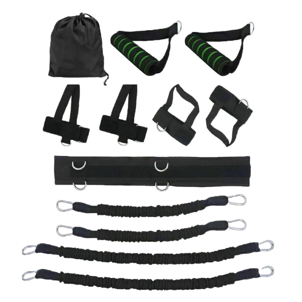 12PCS Resistance Bands Workout Band Exercise Bands with Door Anchor Handle 25lbs