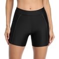 thumbnail image 4 of Shorts de Planche Longs pour Femmes avec Poches, Bas de Maillot de Bain Unis, Trunks, 4 of 6