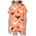 thumbnail image 5 of WEAIXIMIUNG Children's Leisure Printed Button Collar Short Sleeved Top Shorts Pajama Set 8-9 Years, 5 of 5
