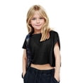 thumbnail image 2 of Plebaso Girls Workout Tops Long/Short Sleeve Open Back Shirts Kids Athletic Running Cropped Tees Tops, 2 of 6