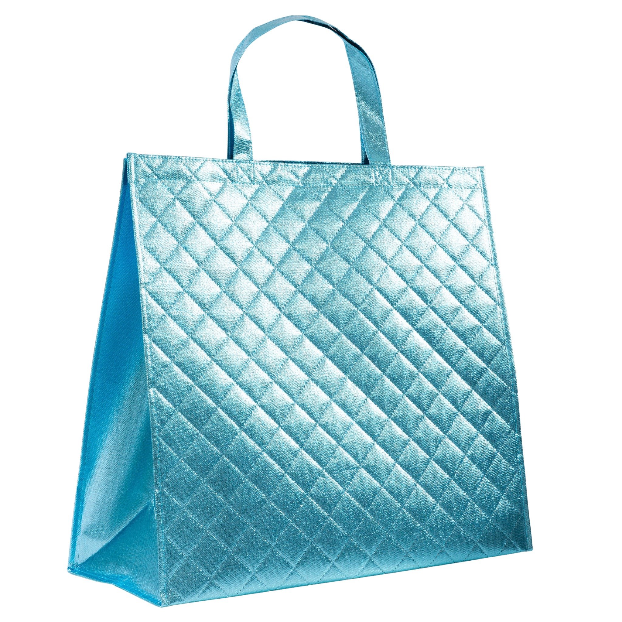 Walmart Grand sac d’épicerie matelassé réutilisable, sac fourre-tout, bleu aruba