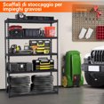 thumbnail image 2 of QinaQin Étagère de Garage Robuste, Étagères de Rangement en Métal à 5 Niveaux Réglables avec Capacité de 2500 Lb, 2 of 8