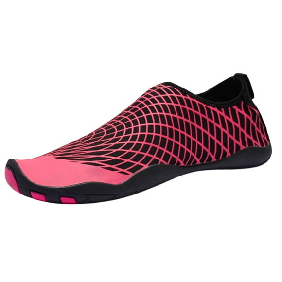YOUYEDIAN Womens Water Shoes Beach Barefoot Vacation Sneakers Summer Slip on Non Slip Aqua Socks Shoes Outdoor Running Walking Shoes (Hot Pink)