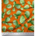 thumbnail image 1 of Soimoi Orange polyester Crepe Fabric Cactus Tree Fabric Prints By Yard 42 Inch Wide, 1 of 5