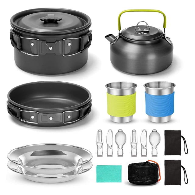 Ensemble de Batterie de Cuisine de Camping Équipement de Cuisson Extérieur pour Camping Randonnée et