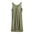 thumbnail image 1 of Wdfiry Nuisette pour Femmes en Modal Grande Taille Sans Manches Débardeur Robe de Nuit Couleur Unie Décontractée Froncée Longue Robe de Nuit Tenue d'Intérieur, 1 of 3