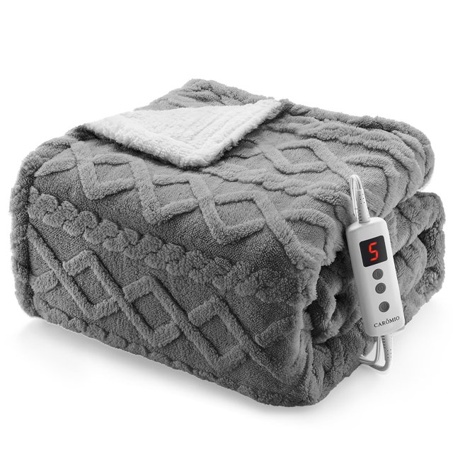 EDTara ETL Certified Sherpa Electric Blanket, Fast Heating with 10 Adjustable Heat & Timer Levels, Machine Washable