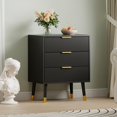 thumbnail image 1 of Bingirl Moderne 57 - Grand Commode en Bois : 3 Tiroirs au Design Cannelé pour le Rangement des Vêtements, 1 of 8