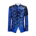 thumbnail image 1 of Pisexur Mens Suit Jacket Men's Court Style Solid Color Sequin Performance Suit Breasted Suit Jacket Mens Blazer Jacket Blazer for Men Sports Coat for Men, 1 of 5