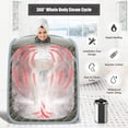 thumbnail image 2 of Portable Steam Sauna w/ 9-gear Adjustable Temperature & Herbal Box Grey, 2 of 9