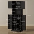 thumbnail image 3 of HOMCOM 71.5" Tall Pantry Cabinet, Kitchen Cupboard with Spice Racks, Black, 3 of 10