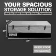 thumbnail image 4 of Domain Shelters 176 Gallon Outdoor Patio Storage Deck Box, Gray/Black, 4 of 6