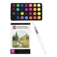 thumbnail image 3 of UNIQUE CREATIV ART Watercolour Cake Set - 28 Colours with Pad & Waterbrush, 3 of 5