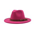 thumbnail image 1 of QualitChoice Woman Fedoras Hat Cap Female Comfortable Breathable Solid Color Winter Caps Rose Red 56-58cm, 1 of 6