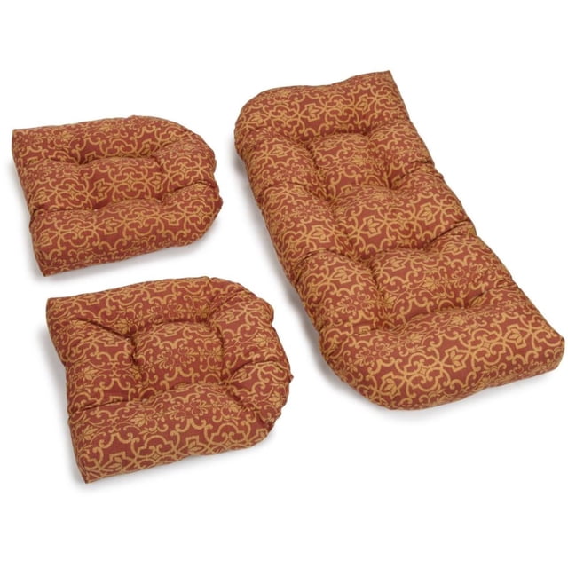 Ensemble de Coussins Capitonnés pour Causeuse en Polyester Filé en Forme de U (Ensemble de 3)