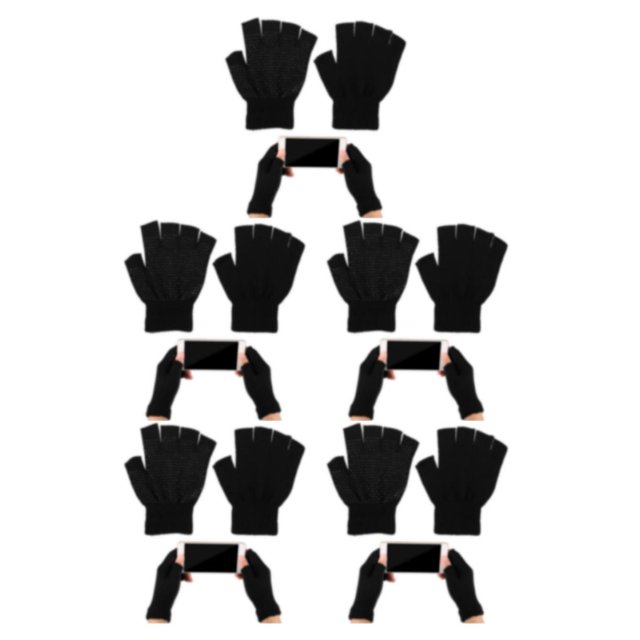 Thinsony Cotton Women Fingerless Mittens For Winter Soft And Comfortable Outdoor Activities Practical 5Set