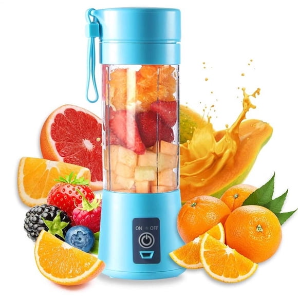 TFixol Gobelet Extracteur de Jus USB Compact avec 6 Lames pour Smoothies et Shakes, Mini Mélangeur Portable pour le Entraînement Physique et les Vitamines, Capacité de 380 ml, Conception Légère pour Voyager Facilement