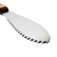 thumbnail image 3 of Stainless Steel Straight Edge Wide Butter Spreader Deluxe Sandwich Cream Cheese Condiment Knives Set Kitchen Tools, Wood Handle, 8” (4), 3 of 7