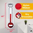thumbnail image 3 of Fundraising Thermometer Chart Goal Tracker | Dry Erase Goal Setting Wall Mounted Thermometer | Giant Sales Goal Board with Pull-Through Ribbon Progress Tracker (46��� x 12���) by ORCA, 3 of 6