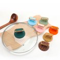 thumbnail image 2 of relayinert 2pcs Practical Wooden Grain Pot Lid Top Bead Internally Cast Screw Core Handle Blue, 2 of 6