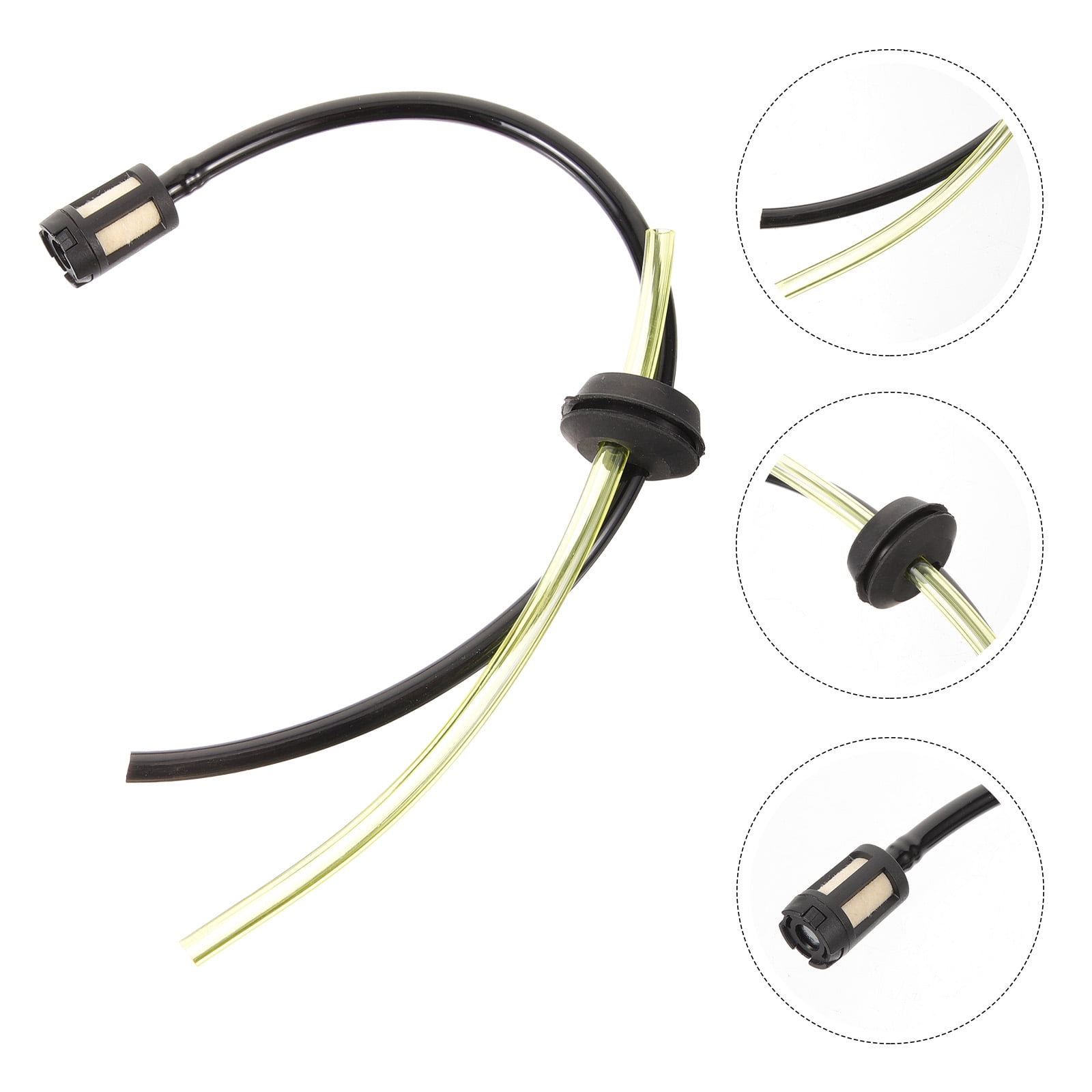 CRAFTHROU Hose Garden Oil Hose Black Plastic Easy to Replace and Maintain for Homeowners 1Set