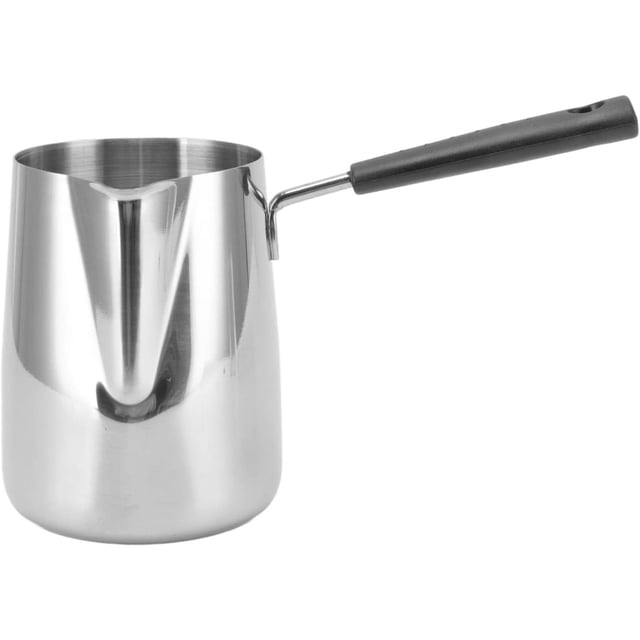Réchaud à Beurre et à Café en Acier Inoxydable, Cafetière Turque, Mini Casserole à Beurre et Casserole à Lait avec Bec Verseur