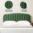 thumbnail image 4 of Intexca Full Size Velvet Bed Frame, Adjustable Headboard, Wood Slats (Green), 4 of 5