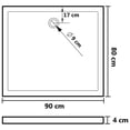 thumbnail image 4 of vidaXL Plateau de Base de Douche Rectangulaire en ABS Blanc 80x90 cm, 4 of 4