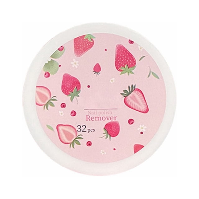 Serviette Démaquillante Jetable 32 Pcs Saveur Fruitée pour Vernis Séché Sans Dommage