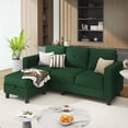 thumbnail image 2 of Walsunny 78" Convertible Sectional Sofa Couch L Shaped Couch Sofa for Living Room Small 3 Seater Sofa Couch with Storage Ottoman and Side Pockets(Green), 2 of 6