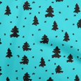 thumbnail image 1 of oneOone Tissu Popeline Coton Rouge Arbre de Noël Matériel de Robe Tissu Imprimé Tissu au Mètre 56 Pouces de Large, 1 of 4