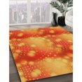 thumbnail image 3 of Ahgly Company Tapis Rond Lavable en Machine Intérieur Transitionnel Rouge Néon, 4 Pieds Rond, 3 of 7