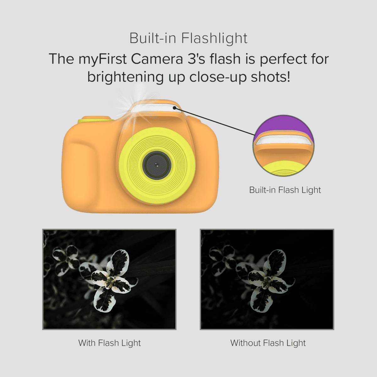 myFirst Camera 3 - New Kids Mini Camera, 12MP HD Video, Selfie Lens, Shockproof Case, microSD - Yellow