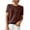 Coffee, variant on UNITWRY Summer Sweaters For Women Crew Neck Knitted Shirt Short Sleeve Sweaters Casual Pullover Tops