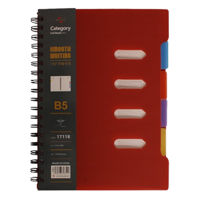 Piwvid 5 Subject Notebook with Dividers Tabs, Large Multi Subject Organizer for Office Professional Note Taking and Business Meeting Documentation