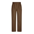 thumbnail image 5 of cllios Cotton Linen Pants Men Straight Leg Pleated Work Dress Pants Regular Fit Solid Color Chino Pants with Pockets Lightweight Pleated Front Suit Trousers, 5 of 5