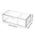 thumbnail image 2 of 3pcs Clear Makeup Organizer Vanity Storage Box Lipstick Holder Desktop Cosmetics Organizer Cotton Pad Container Lidded Storage Bin, 2 of 8