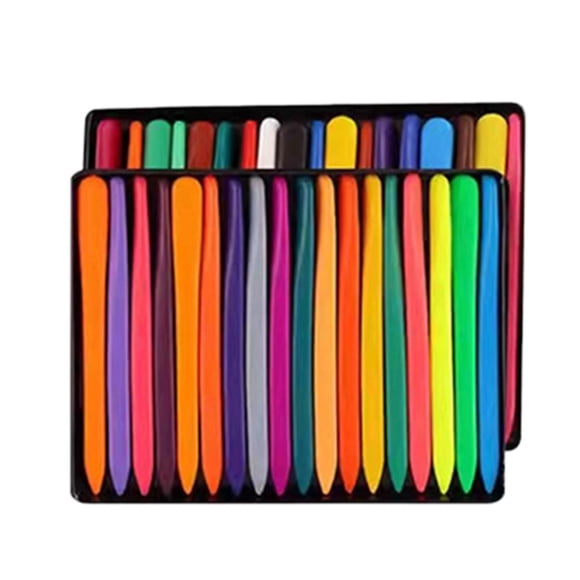 Washable Chunky Toddler Crayons Easy Grip Non Toxic Wax Drawing Sticks Kids School Art Supply Set