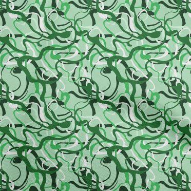 oneOone Viscose Chiffon Green Fabric Abstract Craft Projects Decor Fabric Printed By The Yard 42 Inch Wide