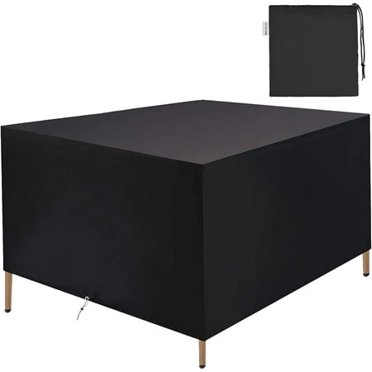 Housse Carrée pour Table de Patio, Housse de Mobilier de Patio Extérieur de 48 Pouces Résistante à l'Eau pour Table et Chaises, Housse de Patio Coupe-Vent et avec Protection UV 48L x 48W x 29H, Housses d'Extérieur pour l'Hiver, l'Été