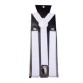 thumbnail image 2 of lionlar 2X Elastic Y Back Suspenders Clip On Wedding Wear Adjustable Brace white 2 Pcs, 2 of 5