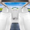 thumbnail image 3 of FH Group 2017-2024 Tesla Model 3 Faux Leather Custom Fit Car Seat Covers Solid White Full Set, 3 of 8