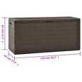 thumbnail image 4 of vidaXL Garden Storage Box Brown 116x44x55 cm, 4 of 5