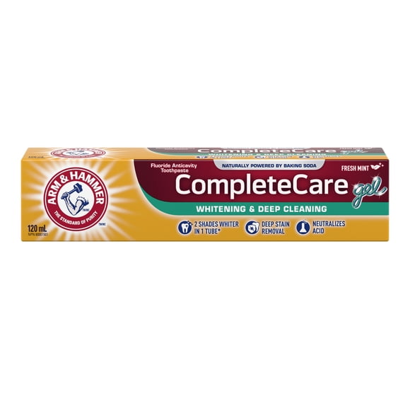 Arm & Hammer Complete Care Gel Toothpaste, Cavity Protection, Fresh Mint Flavor, 120ml